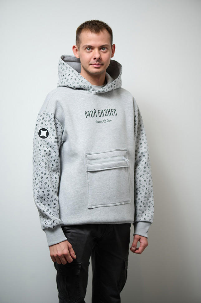 Худи серое "Мой бизнес"