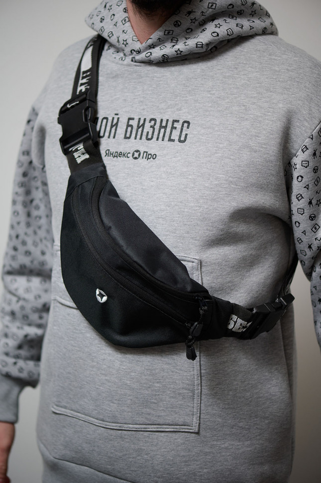 Поясная сумка, чёрная, Ремень безопасности