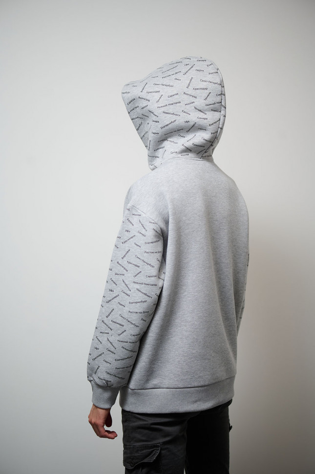 Худи серое "Таксую для души"