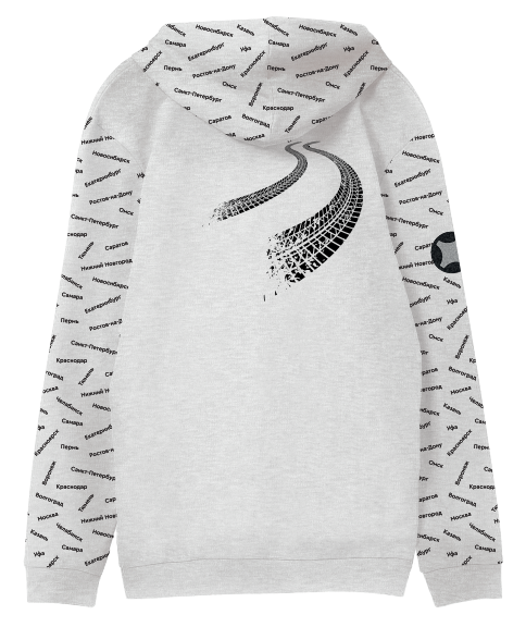 Худи серое "Таксую для души"